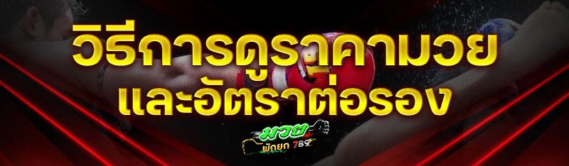 วิธีการดูราคามวย และอัตราต่อรอง