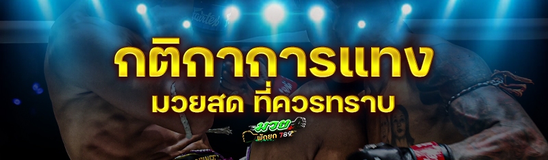 กติกาการแทงมวยสด ที่ควรทราบ