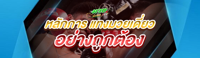 หลักการ แทงมวยเดี่ยว อย่างถูกต้อง