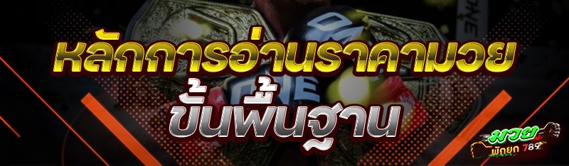 หลักการอ่านราคามวย ขั้นพื้นฐาน