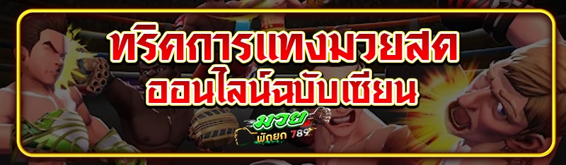 ทริคการแทงมวยสดออนไลน์ ฉบับเซียน